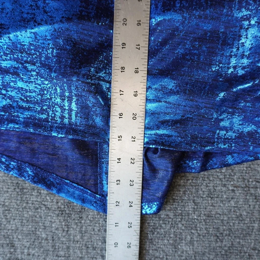 Ruby Rd. Petite Blue Metallic Jacket & Tank Top‎ Set Rhinestone Trim PM